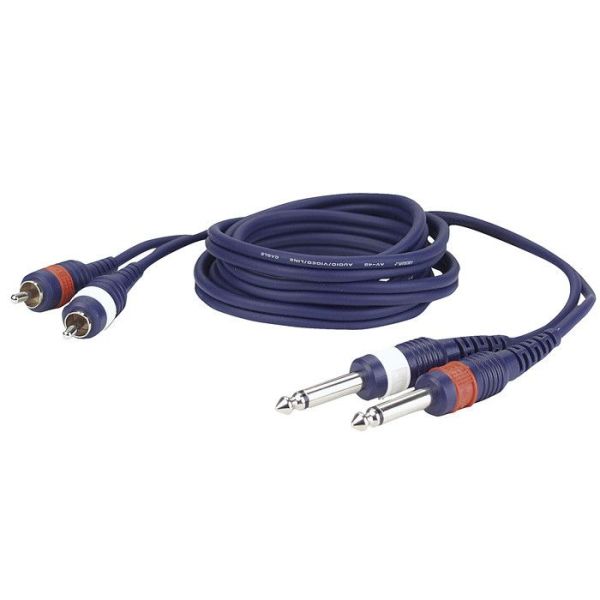 LINE/INST.CABLE 2 RCA M.L/R>2 M.JACK MO.L/R