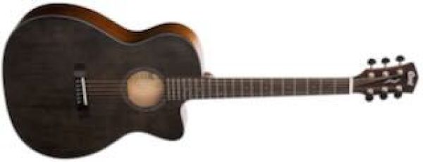 CORE SERIES CUTAWAY ALL SOLID ACOUSTIC GUITAR OPEN PORE TRANS BLACK W.EL.FISHMANN SYSTEM