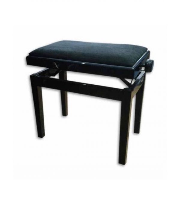 BLACK-POLISH HEIGHT ADJUSTABLE PIANO BENCH BLACK SKAY SITTING