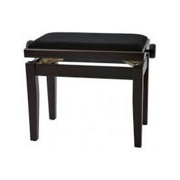 BLACK-SATIN BLACK VALVET PIANO BENCH
